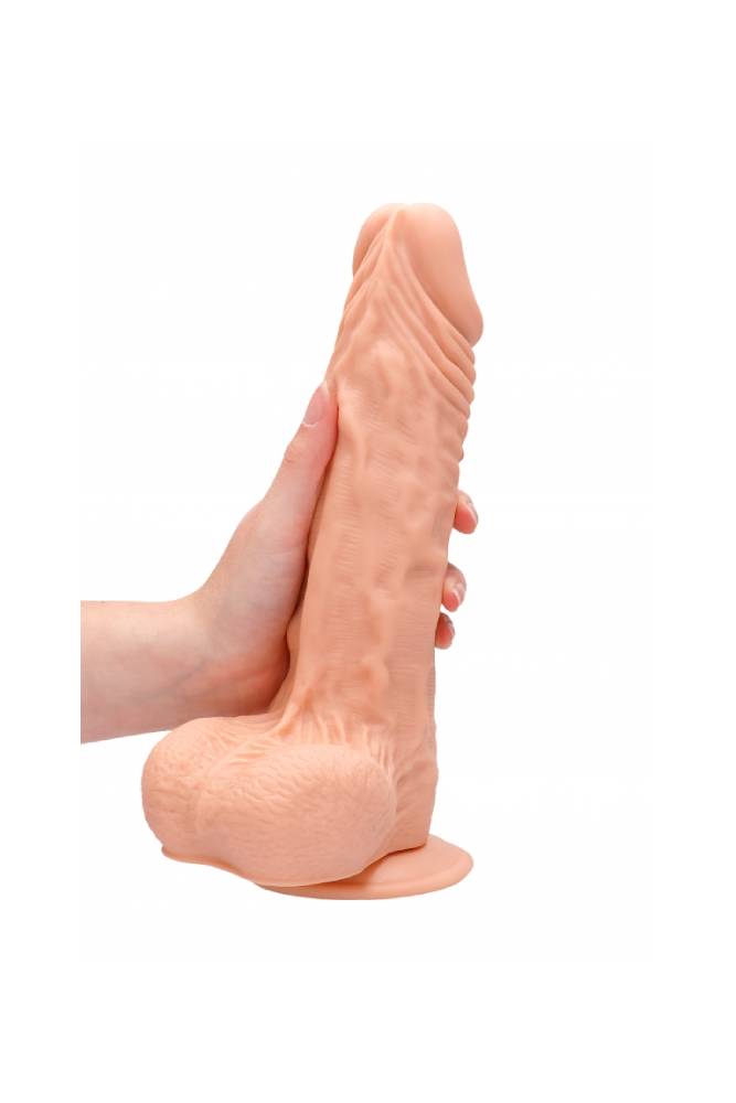 Shots Toys -  RealRock Skin - 10 inch Realistic Dildo With Balls - Beige - Stag Shop