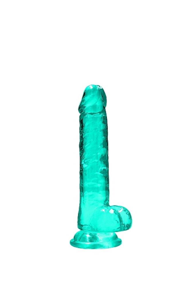 Shots Toys - Real Rock - 7" Crystal Clear Dildo with Balls - Assorted Colours - Stag Shop