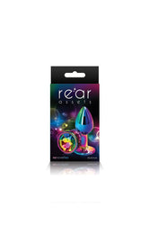 NS Novelties - Rear Assets - Small Aluminum Butt Plug - Multicolour/Rainbow - Stag Shop