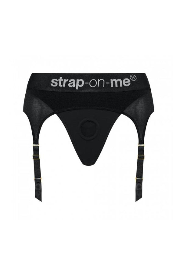 Lovely Planet - Strap-on-Me - Rebel Thong Back Strap-On Harness - Black - Stag Shop
