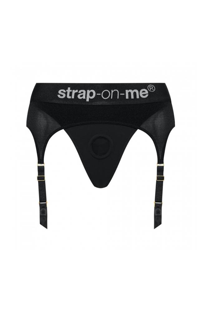 Lovely Planet - Strap-on-Me - Rebel Thong Back Strap-On Harness - Black - Stag Shop
