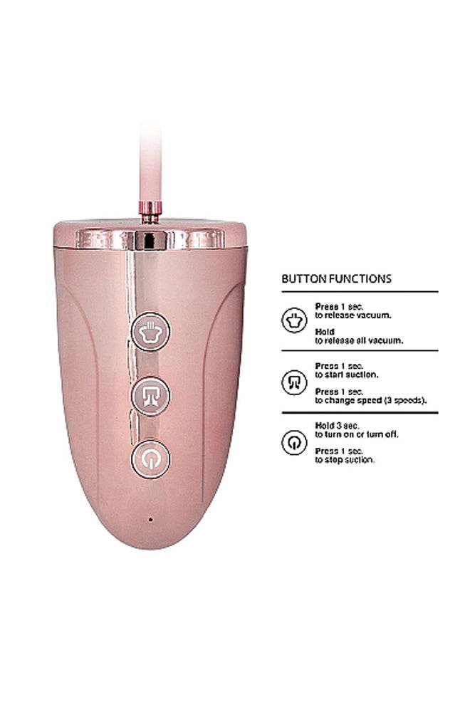 Shots Toys - Pumped - Rechargeable Pussy Pump - Rose Gold - Stag Shop