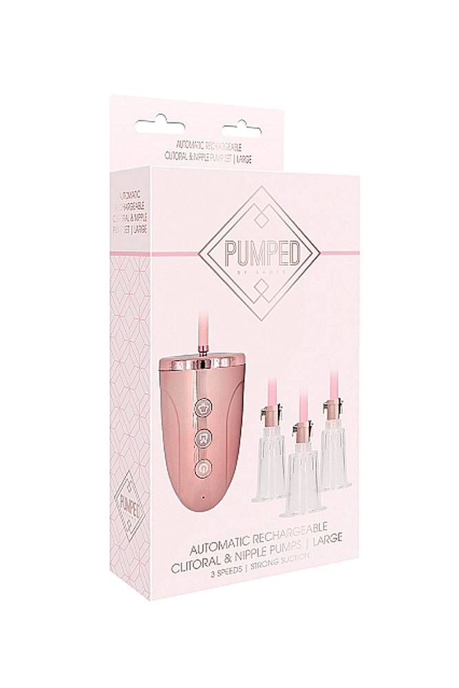 Shots Toys - Pumped - Rechargeable Clitoral & Nipple Pump Set - Assorted Sizes - Stag Shop