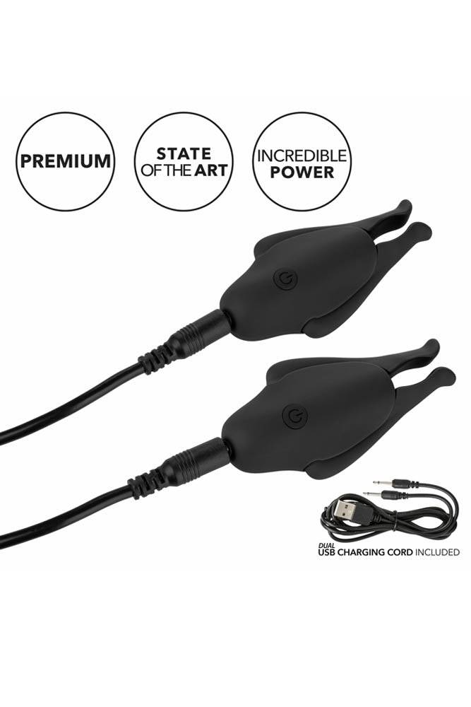 Cal Exotics - Nipple Play - Rechargeable Nipplettes - Black - Stag Shop