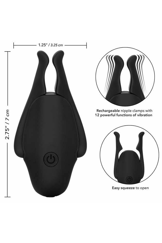 Cal Exotics - Nipple Play - Rechargeable Nipplettes - Black - Stag Shop