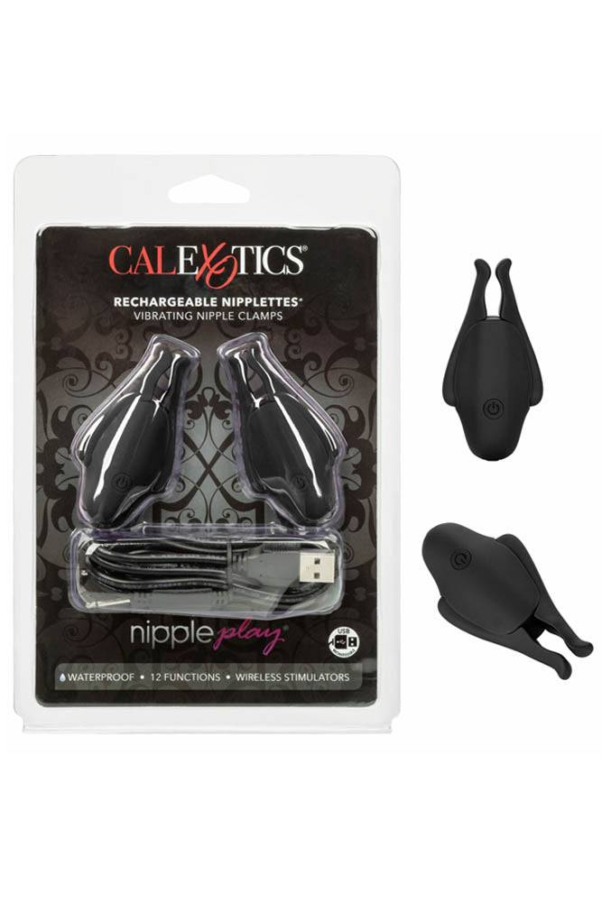Cal Exotics - Nipple Play - Rechargeable Nipplettes - Black - Stag Shop