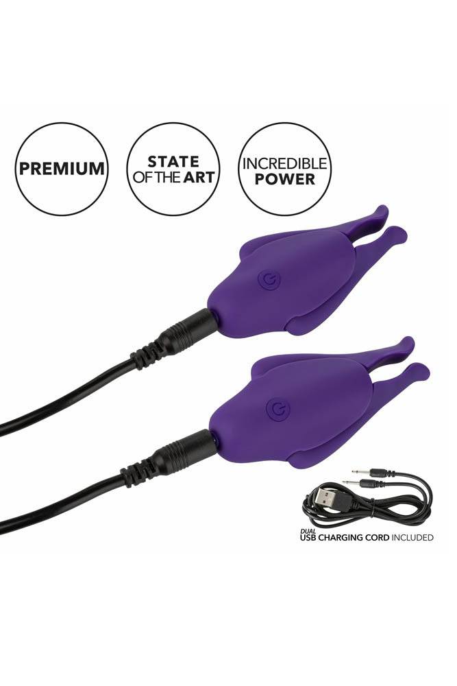 Cal Exotics - Nipple Play - Rechargeable Nipplettes - Purple - Stag Shop