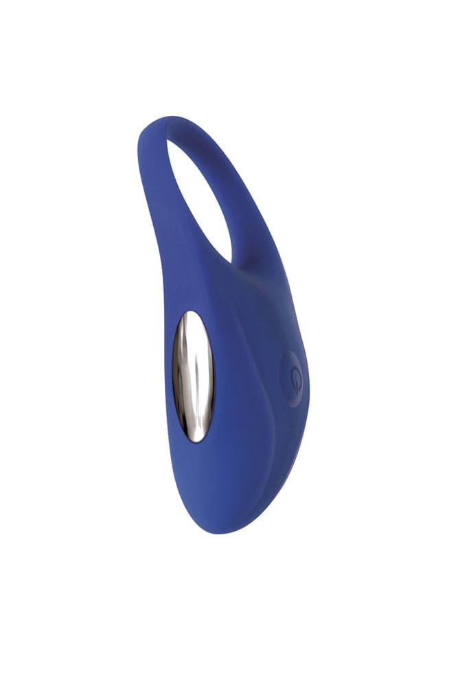 Adam & Eve - Rechargeable Couple's Penis Ring - Blue - Stag Shop