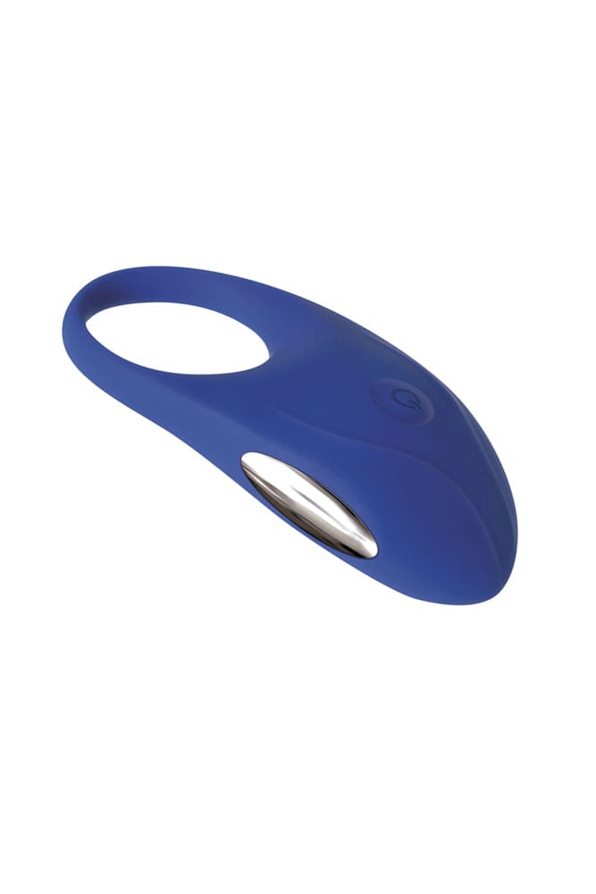 Adam & Eve - Rechargeable Couple's Penis Ring - Blue - Stag Shop