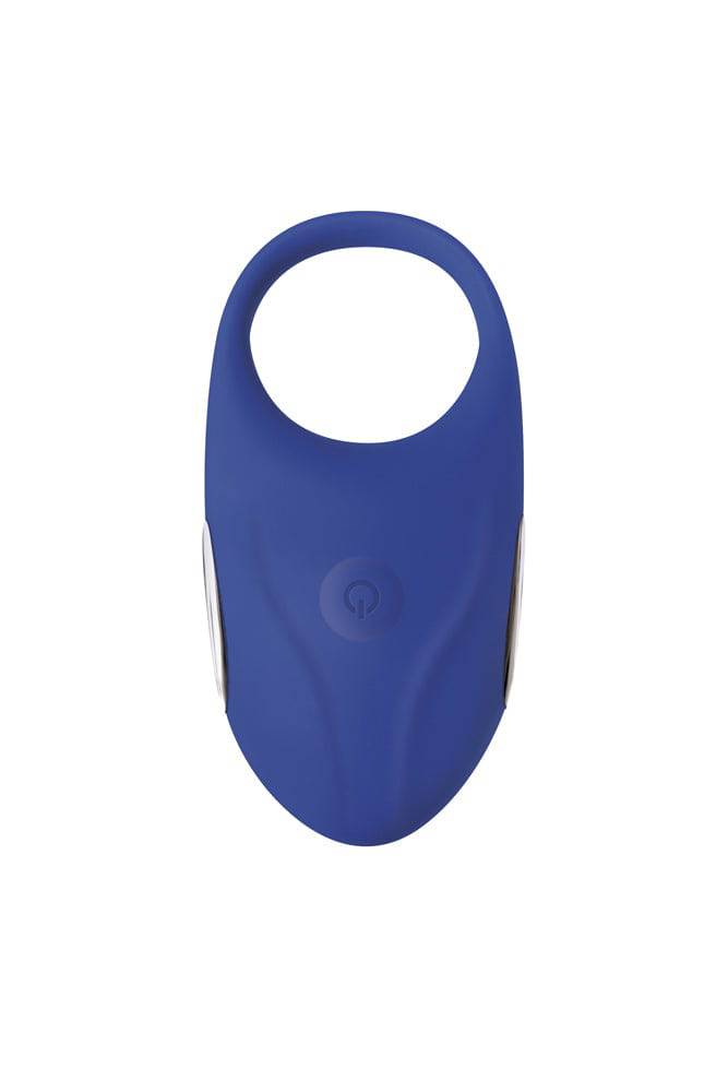 Adam & Eve - Rechargeable Couple's Penis Ring - Blue - Stag Shop
