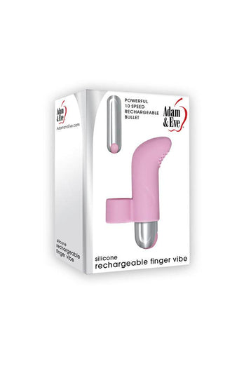 Adam & Eve - Rechargeable Finger Vibe - Pink/Silver - Stag Shop