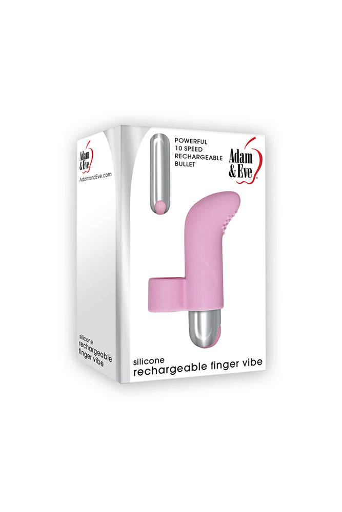 Adam & Eve - Rechargeable Finger Vibe - Pink/Silver - Stag Shop