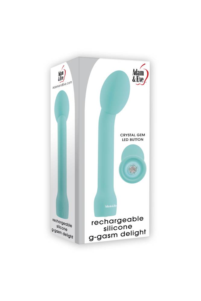 Adam & Eve - Rechargeable Silicone Power G-Gasm Delight Vibrator - Teal - Stag Shop