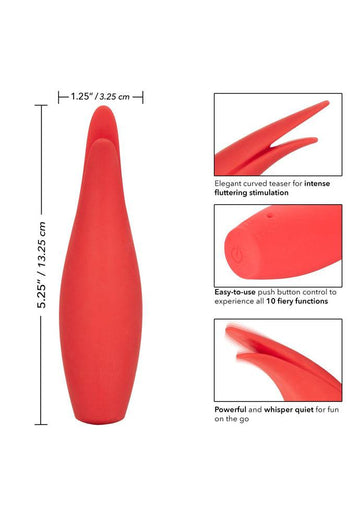 Cal Exotics - Red Hot - Sizzle Fluttering Tip Vibrator - Red - Stag Shop