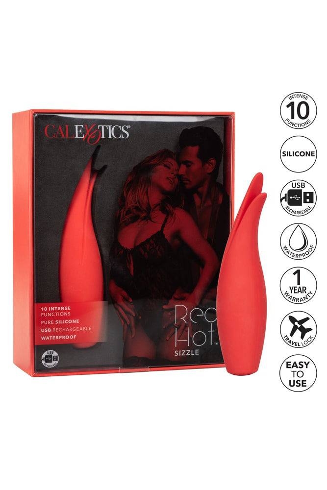 Cal Exotics - Red Hot - Sizzle Fluttering Tip Vibrator - Red - Stag Shop