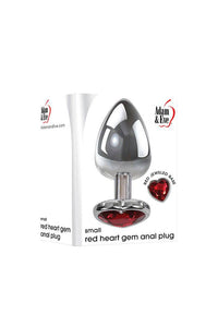 Thumbnail for Adam & Eve - Red Heart Gem Anal Plug - Assorted Sizes - Stag Shop