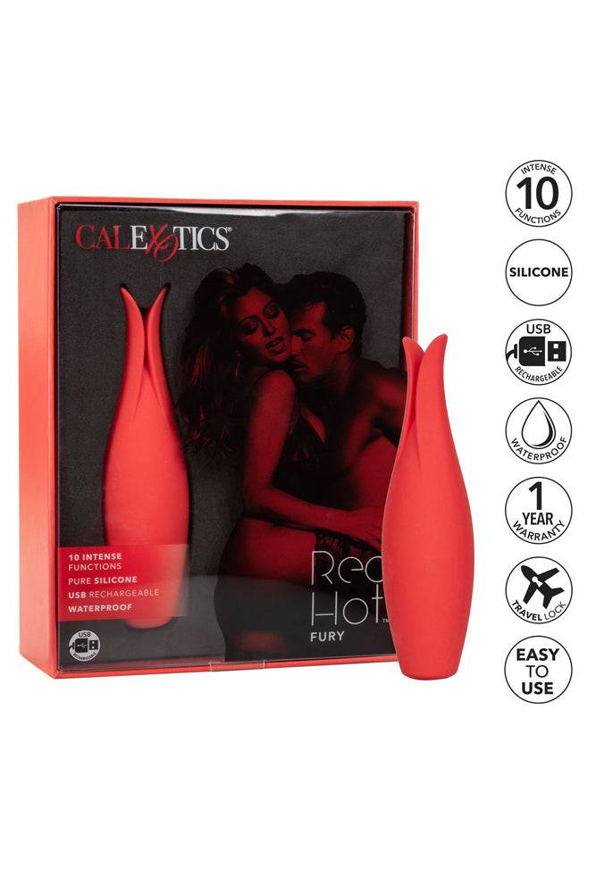 Cal Exotics - Red Hot - Fury Fluttering Tip Vibrator - Red - Stag Shop