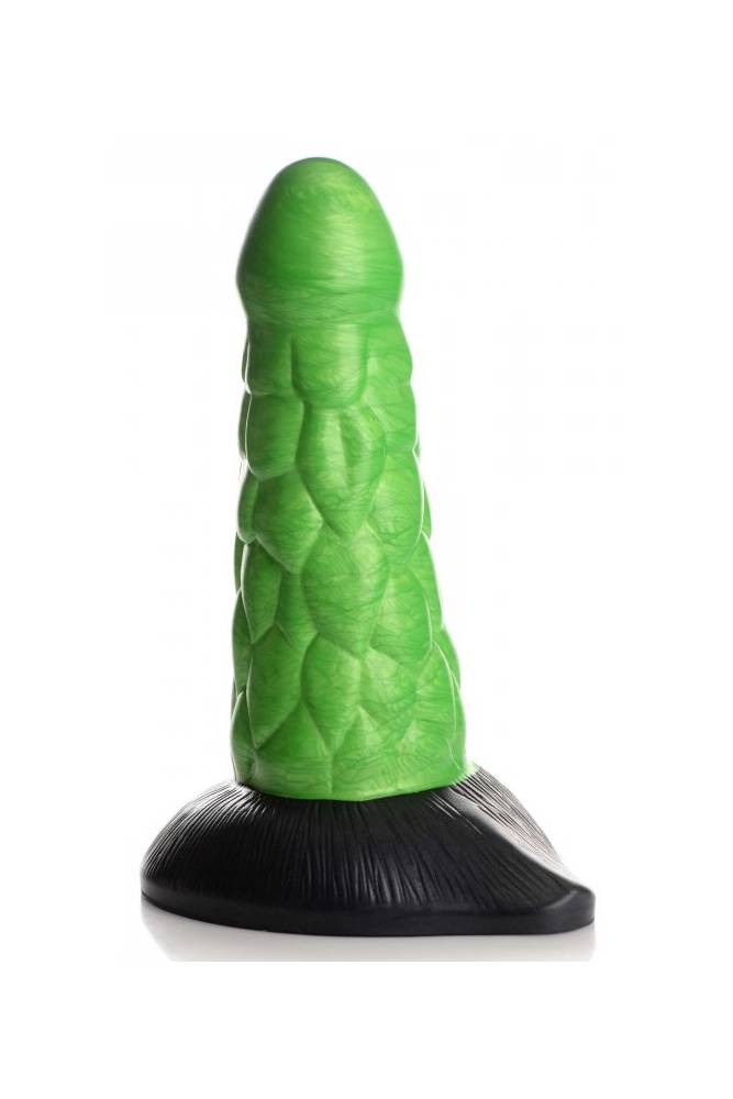 XR Brands - Creature Cocks - Radioactive Reptile Thick Silicone Dildo - Green - Stag Shop