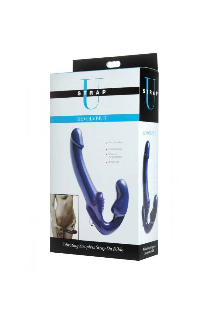 XR Brands - Strap U - Revolver II Vibrating Strapless Strap On Dildo - Stag Shop