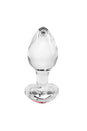 Adam & Eve - Red Heart Gem Glass Plug - Assorted Sizes - Stag Shop
