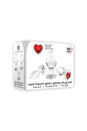 Adam & Eve - Red Heart Gem Glass Plug Set - Clear - Stag Shop