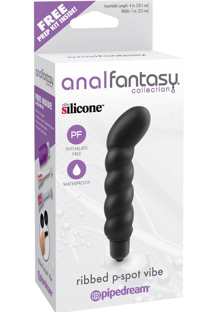Pipedream - Anal Fantasy - Ribbed P-Spot Vibe - Black - Stag Shop