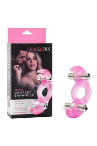 Thumbnail for Cal Exotics - Couples Enhancer - Triple Orgasm Enhancer Cock Ring - Pink - Stag Shop