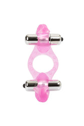 Cal Exotics - Couples Enhancer - Triple Orgasm Enhancer Cock Ring - Pink - Stag Shop