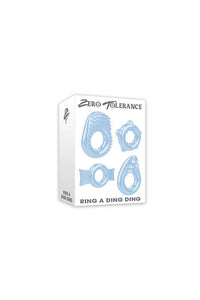 Thumbnail for Zero Tolerance - Ring A Ding Ding Cock Ring Set - Blue - Stag Shop
