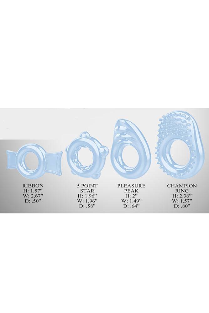 Zero Tolerance - Ring A Ding Ding Cock Ring Set - Blue - Stag Shop