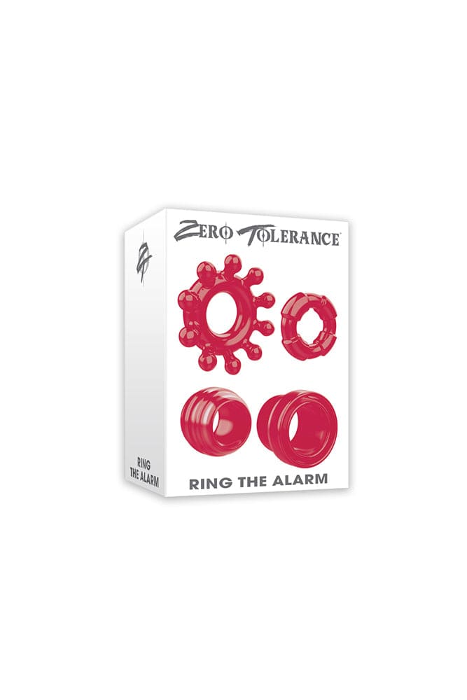 Zero Tolerance - Ring The Alarm Cock Ring Set - Red - Stag Shop