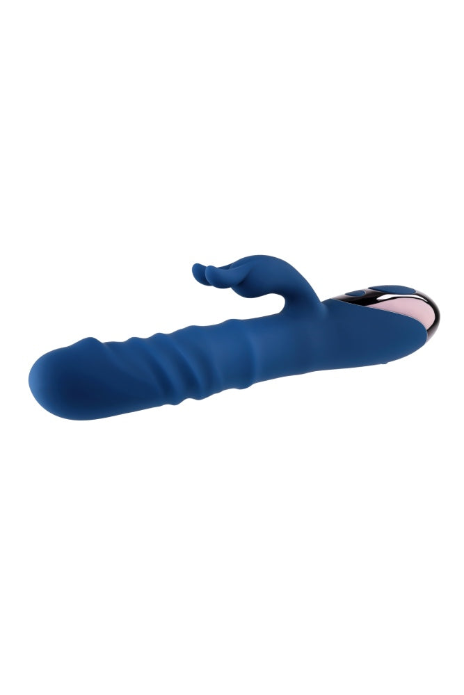 Evolved - The Ringer Thrusting Rabbit Vibrator - Blue - Stag Shop