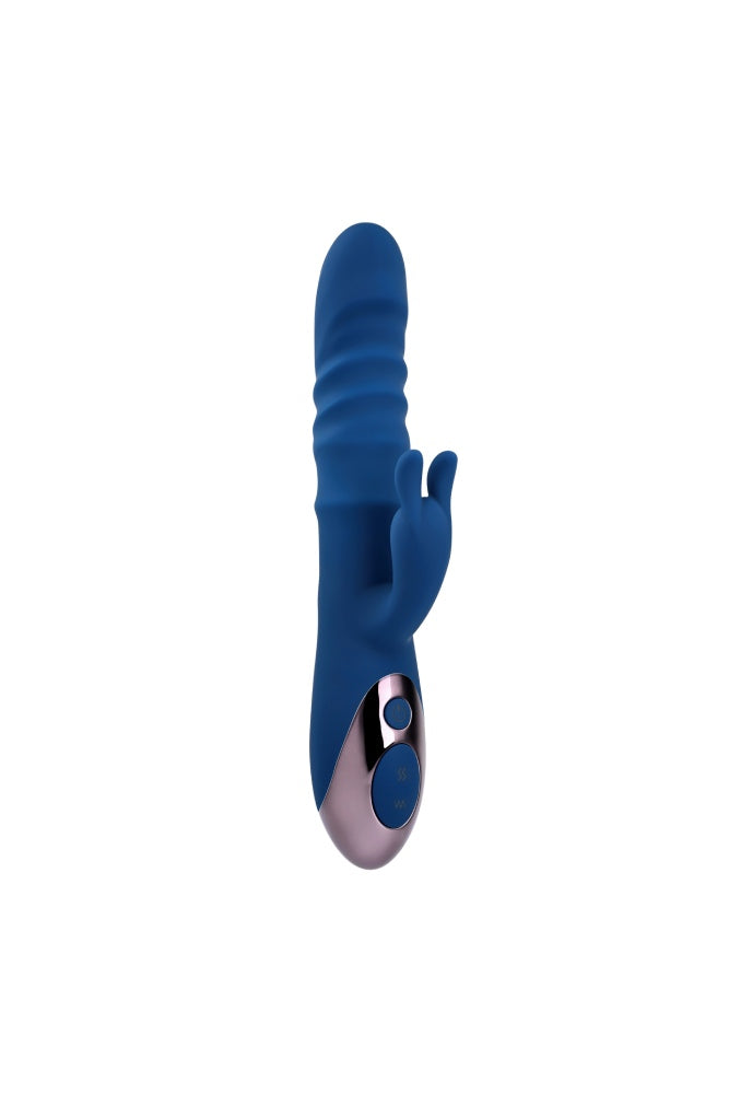 Evolved - The Ringer Thrusting Rabbit Vibrator - Blue - Stag Shop