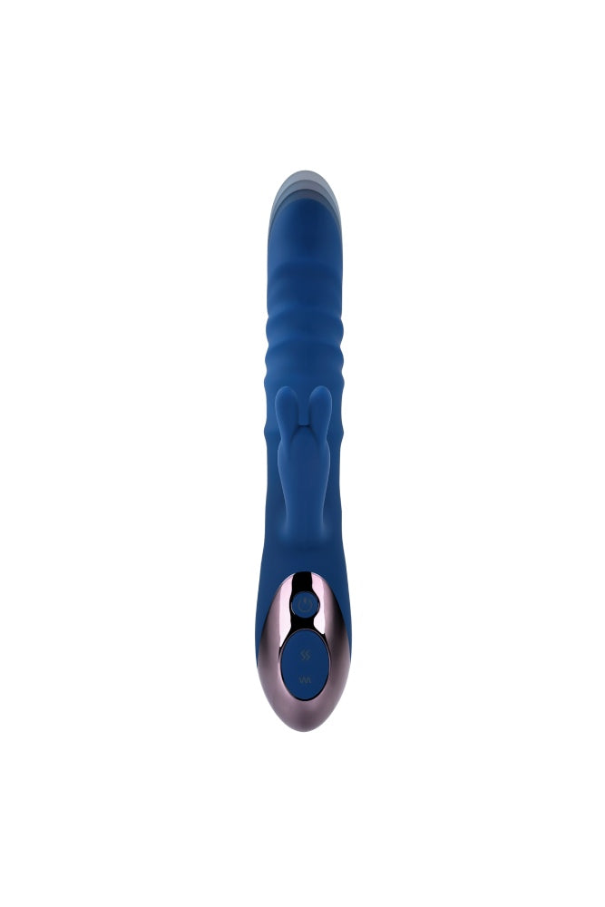 Evolved - The Ringer Thrusting Rabbit Vibrator - Blue - Stag Shop