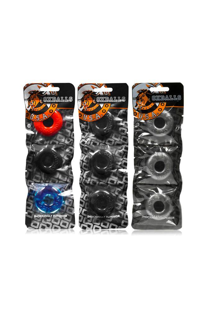 Oxballs - Ringer 3-Pack Cock Rings - Assorted - Stag Shop