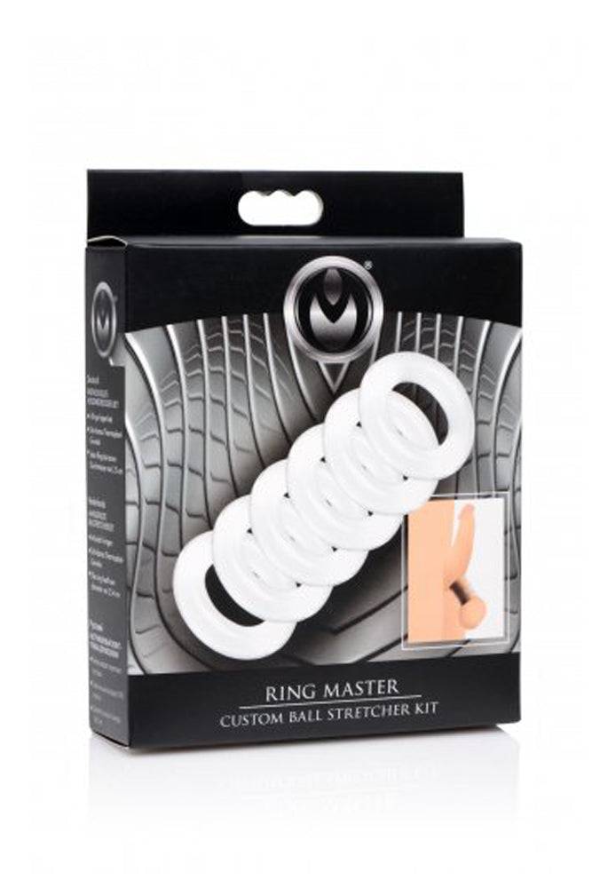 XR Brands - Master Series - Ring Master Custom Ball Stretcher Kit - Clear - Stag Shop