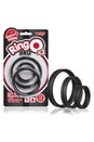 Screaming O - RingO Pro Silicone Cock Ring Set - 3 pack - Black - Stag Shop