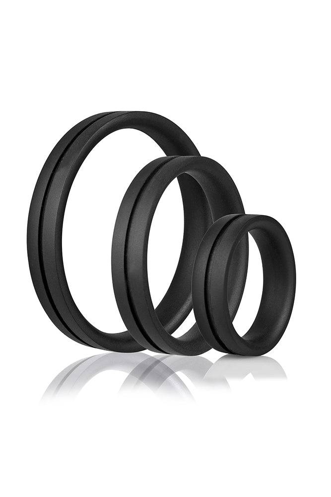 Screaming O - RingO Pro Silicone Cock Ring Set - 3 pack - Black - Stag Shop