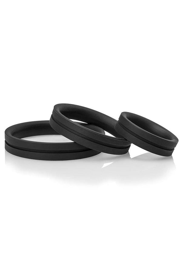 Screaming O - RingO Pro Silicone Cock Ring Set - 3 pack - Black - Stag Shop