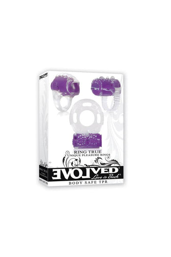 Evolved - Ring True Pleasure Ring Trio - Purple - Stag Shop