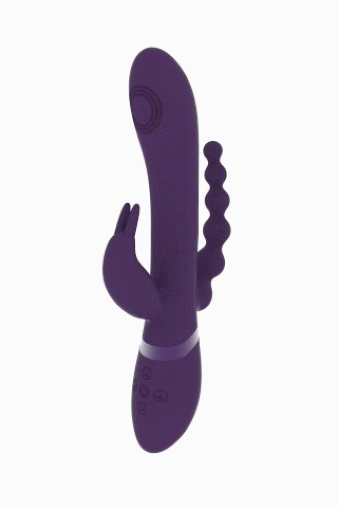 Shots Toys - VIVE - Rini Pulse Wave & Double Penetration Rabbit Vibrator - Purple - Stag Shop