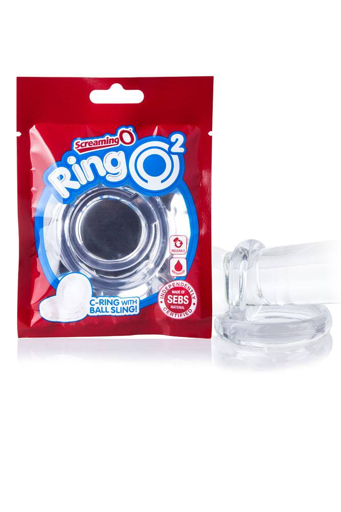 Screaming O - RingO - 2 Double Cock Ring with Ball Ring - Clear - Stag Shop