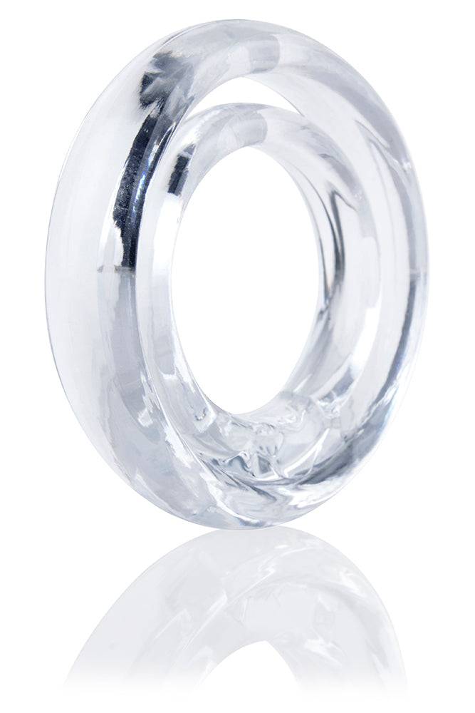 Screaming O - RingO - 2 Double Cock Ring with Ball Ring - Clear - Stag Shop