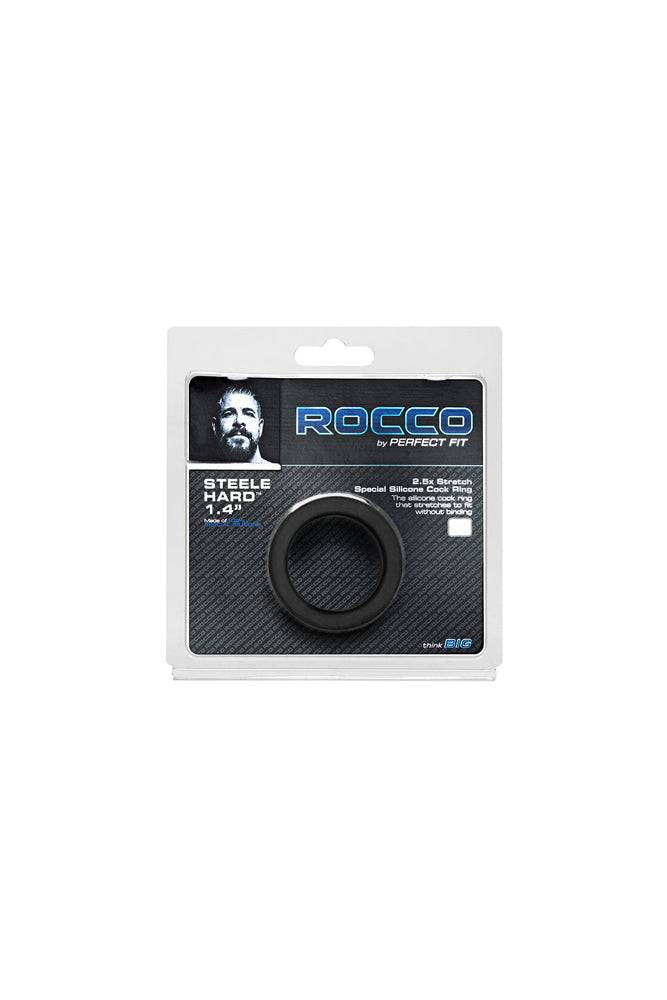 Perfect Fit - Rocco - Steele Hard Cock Ring - Black - Assorted Sizes - Stag Shop