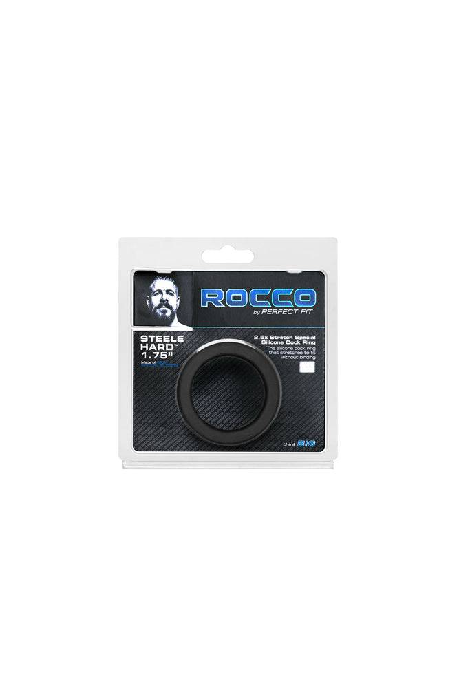 Perfect Fit - Rocco - Steele Hard Cock Ring - Black - Assorted Sizes - Stag Shop