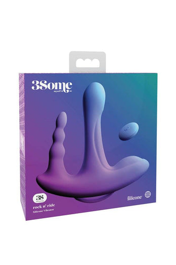 Pipedream - 3Some - Rock N' Ride Triple Vibrator - Purple - Stag Shop