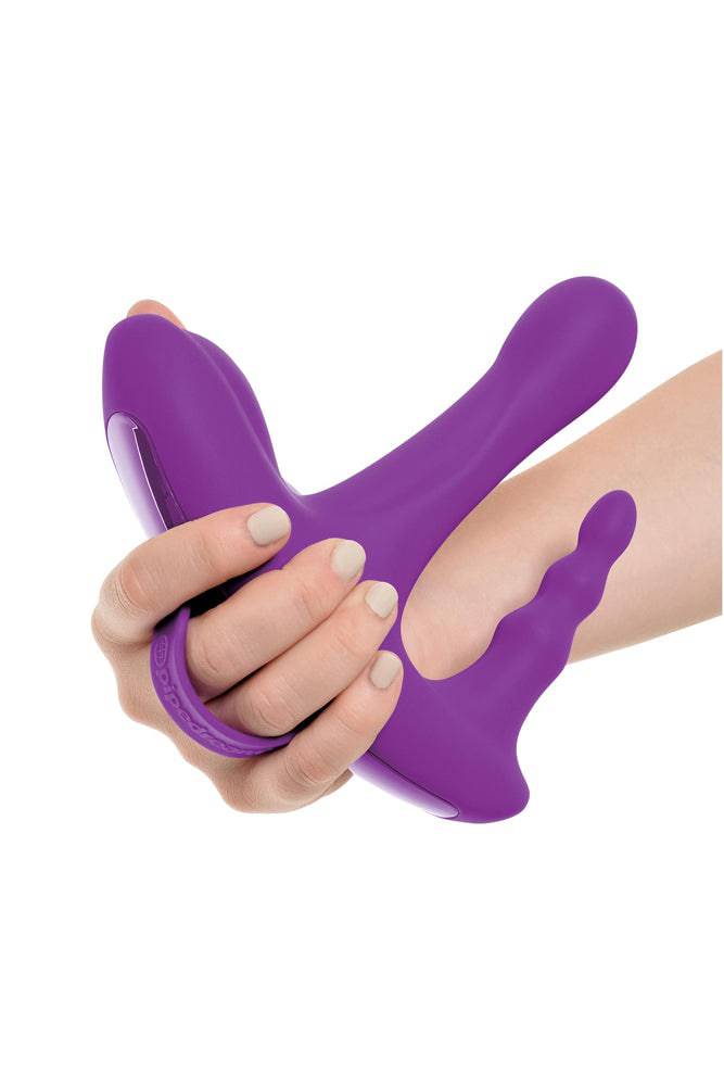 Pipedream 3Some Rock N Ride Triple Vibrator Purple