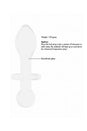 Shots Toys - Chrystalino - Rocker Glass Butt Plug - White - Stag Shop