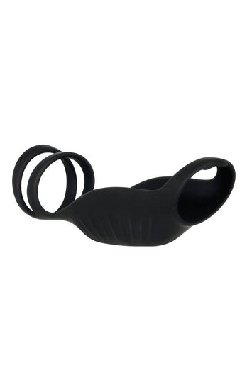 Evolved - Gender X - Rocketeer Vibrating Penis Extension - Black - Stag Shop