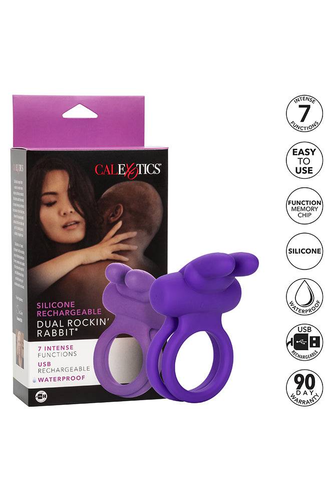 Cal Exotics - Couples Enhancer - Dual Rockin' Rabbit Couples Cock Ring - Stag Shop